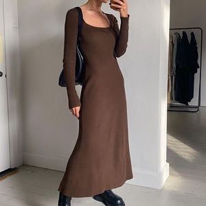 Zara Brown Knit Dress